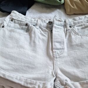 Forever 21 Light Blue Denim Shorts with Contrast Stitching